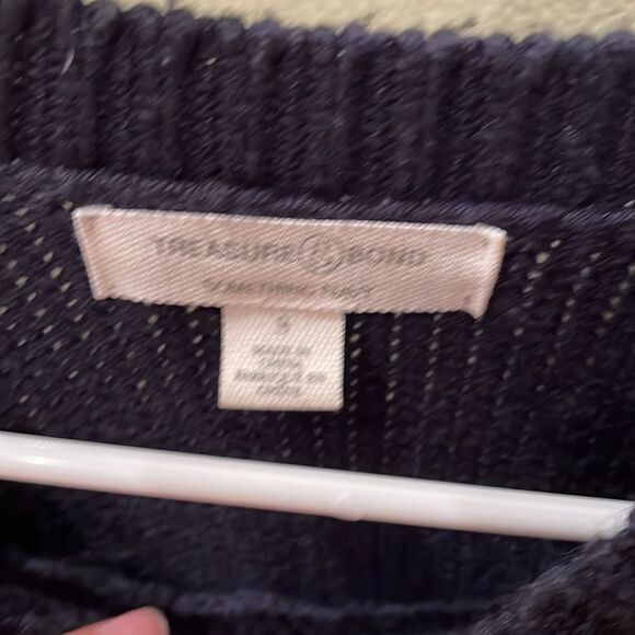 Treasure and Bond & Something Navy Collab woman’s navy blue wool/cashmere dress - Picture 6 of 11